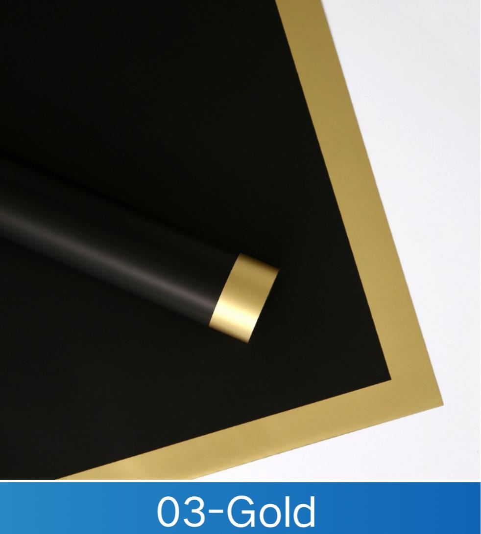 Gold Trim Black Paper