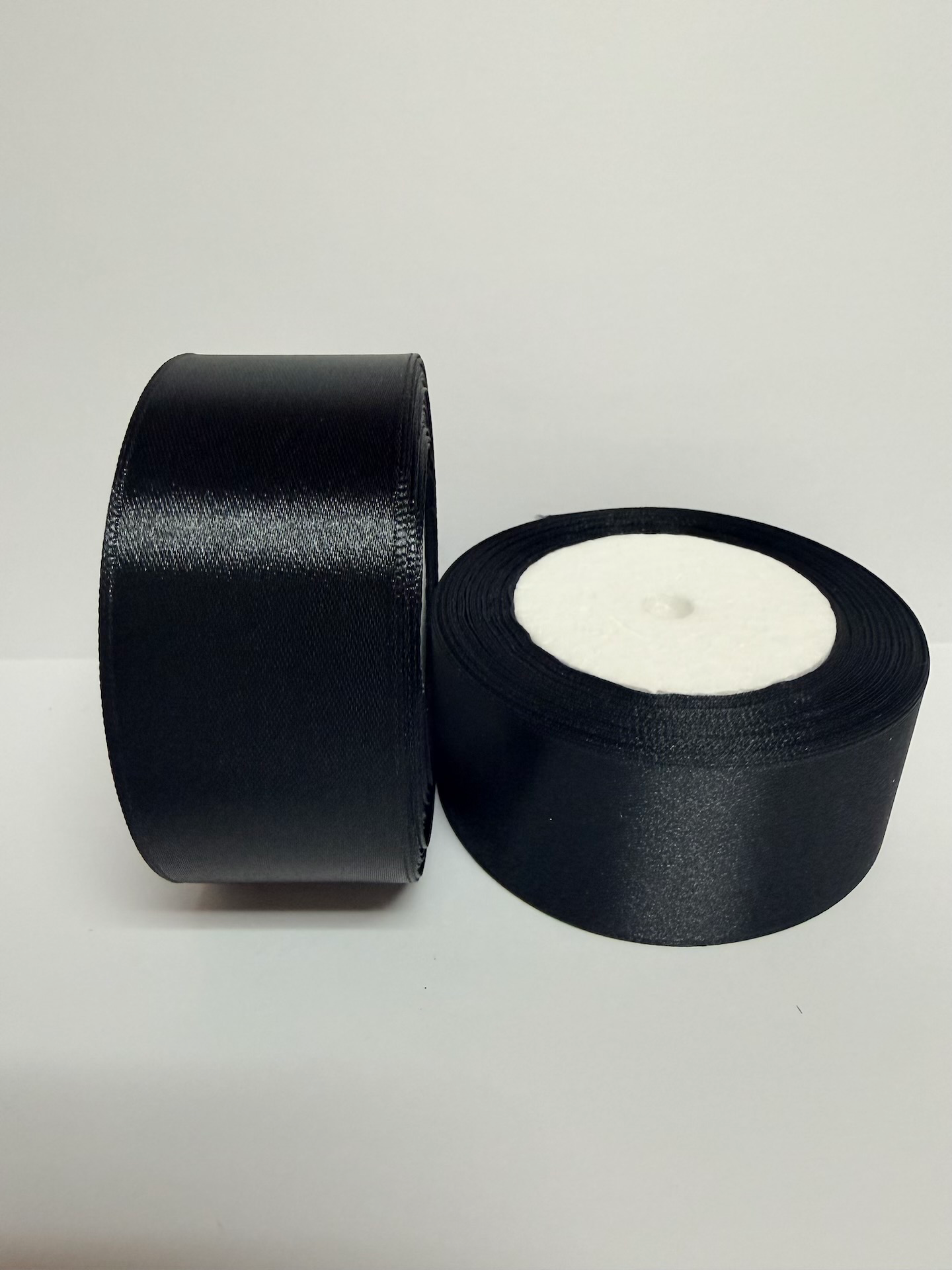 2nd Set Ribbons in Single Sided Satin — Black