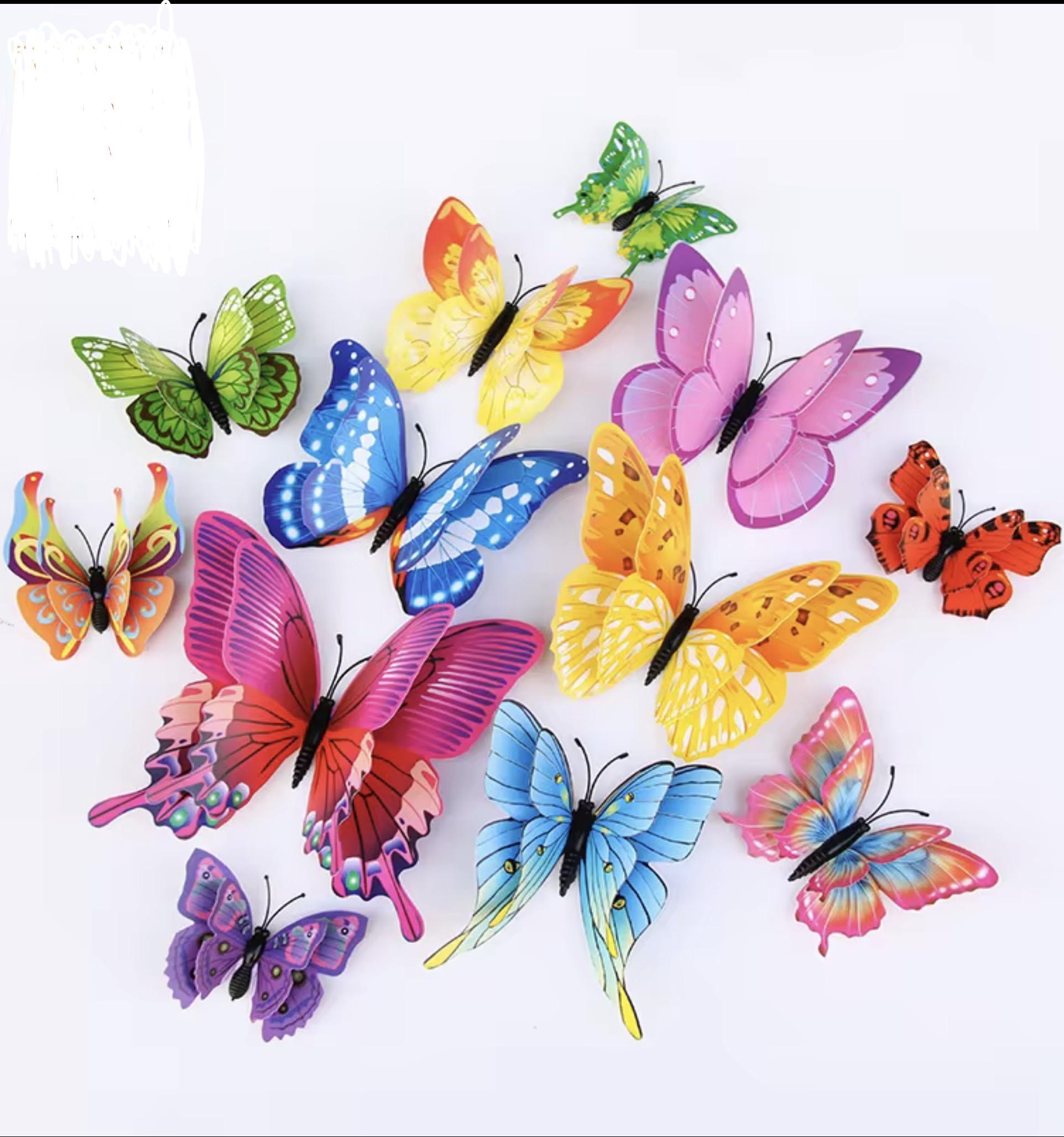 3D Rainbow Butterflies
