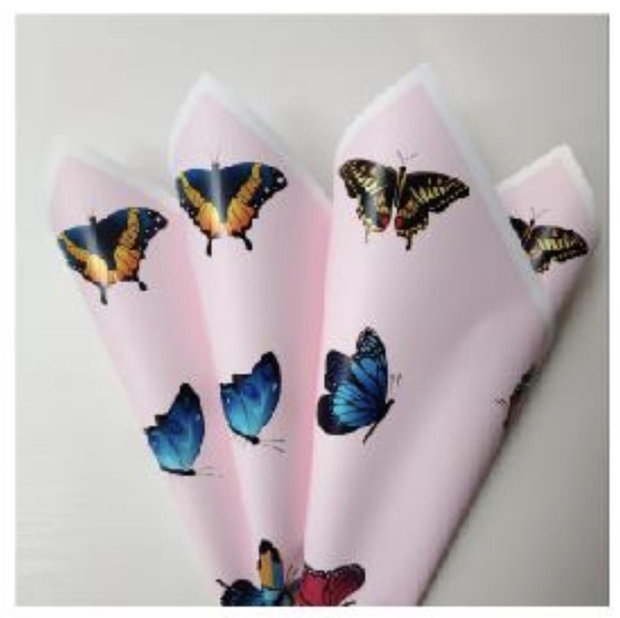 Butterfly Design Wrap in Pink