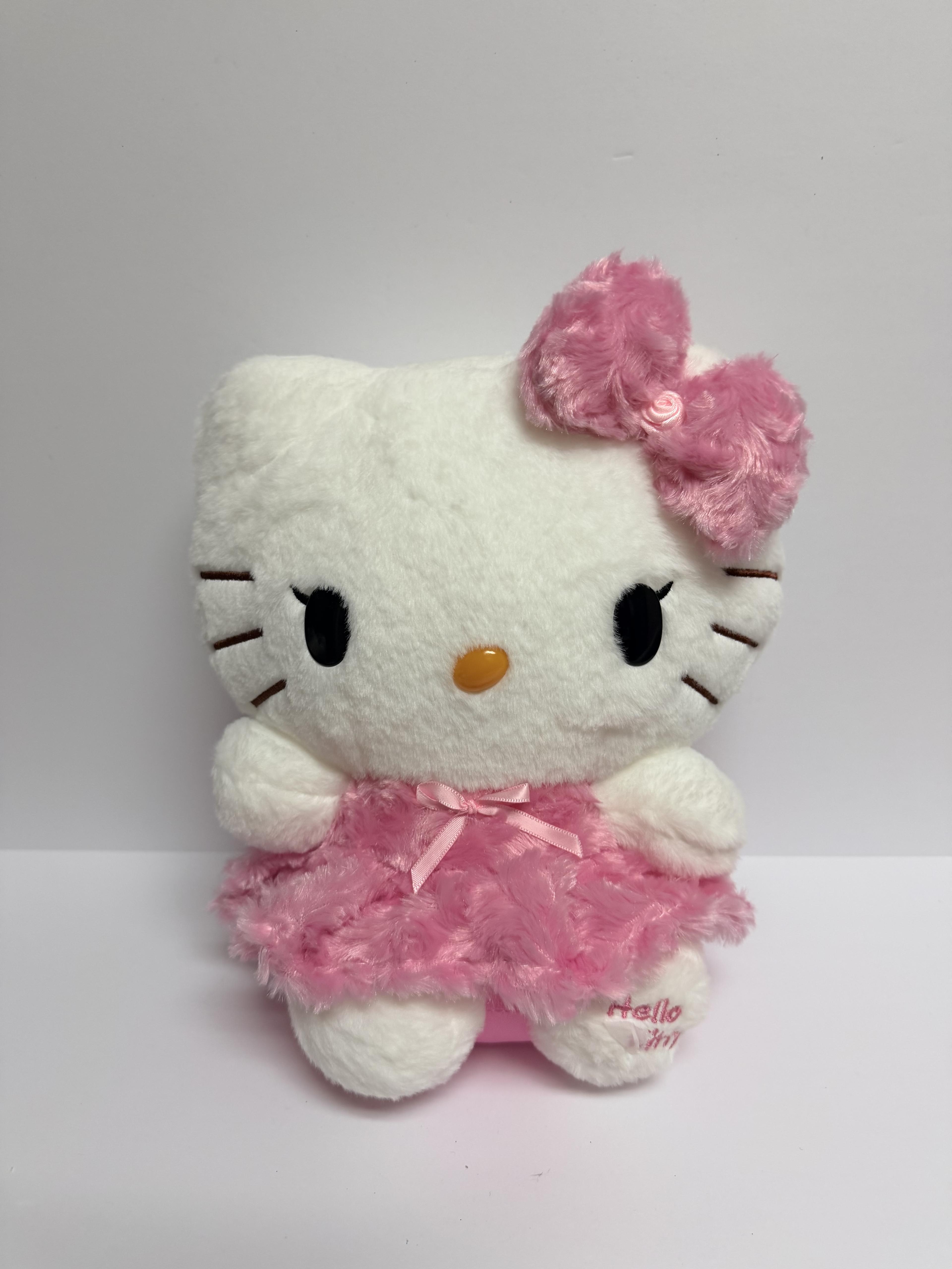 Cartoon Kitty in Pink Dress 10" Plushie