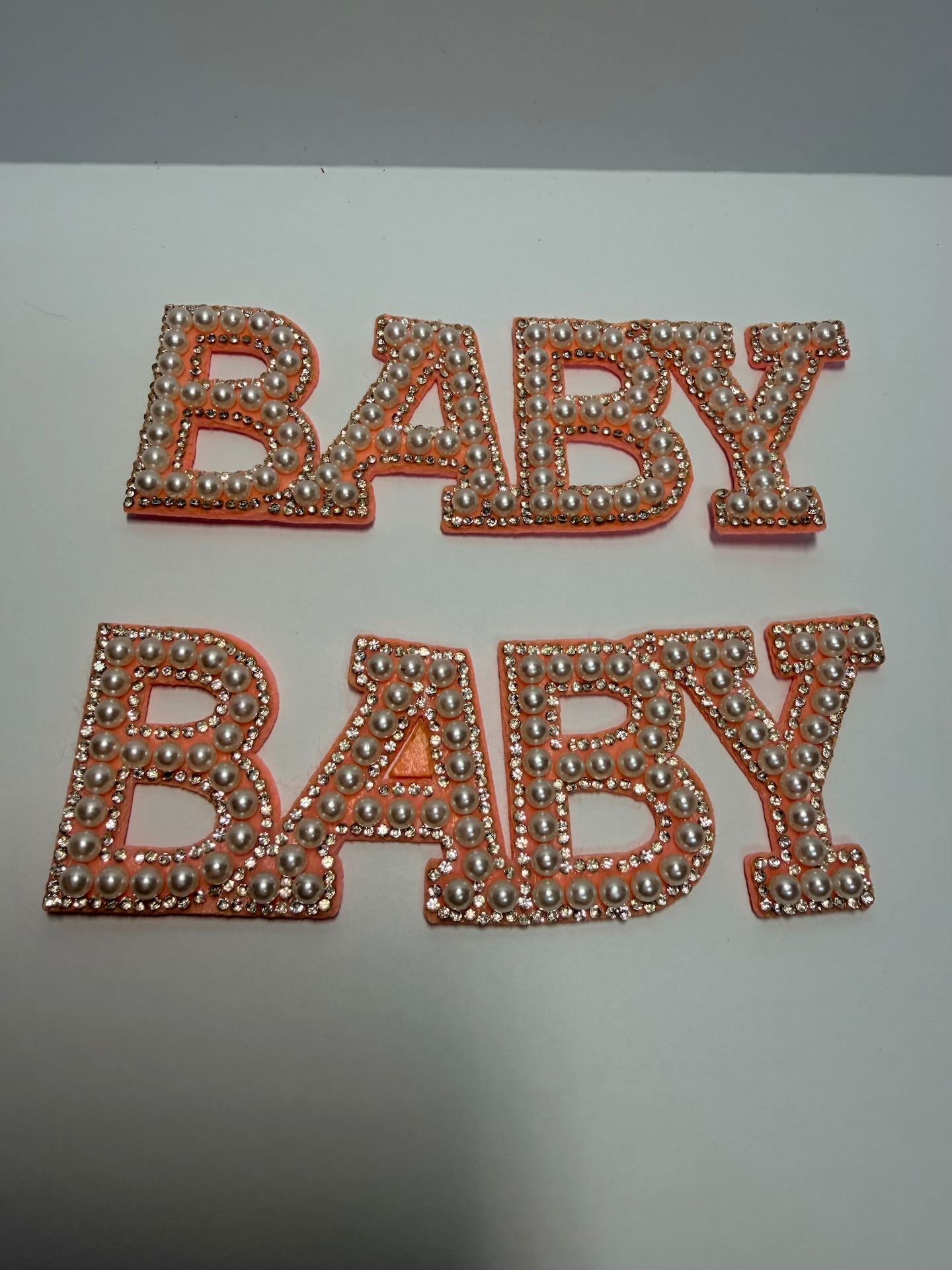 Pearl & Rhinestone "Baby" Topper