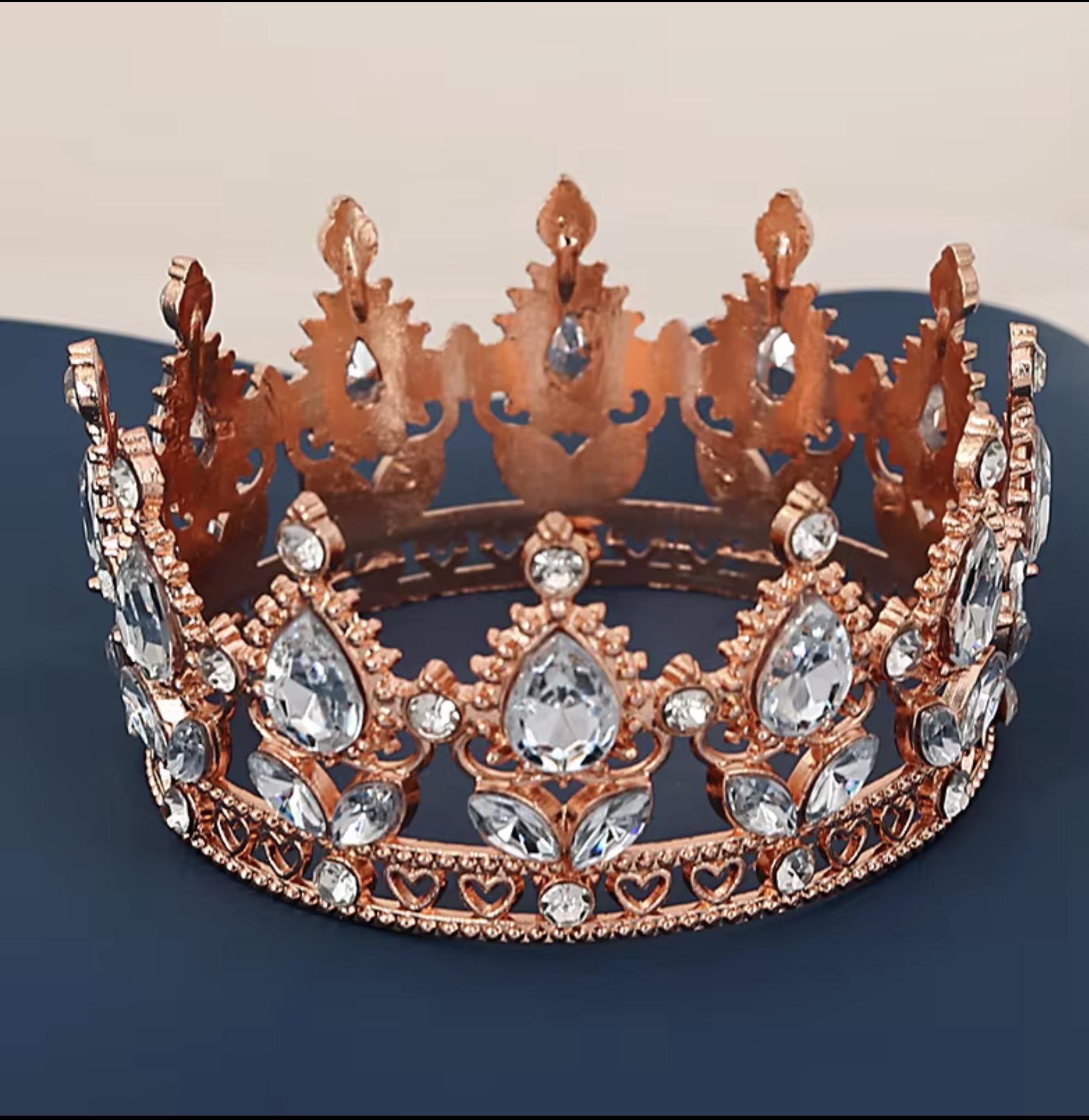 Medium Jeweled Crown in Rose Gold