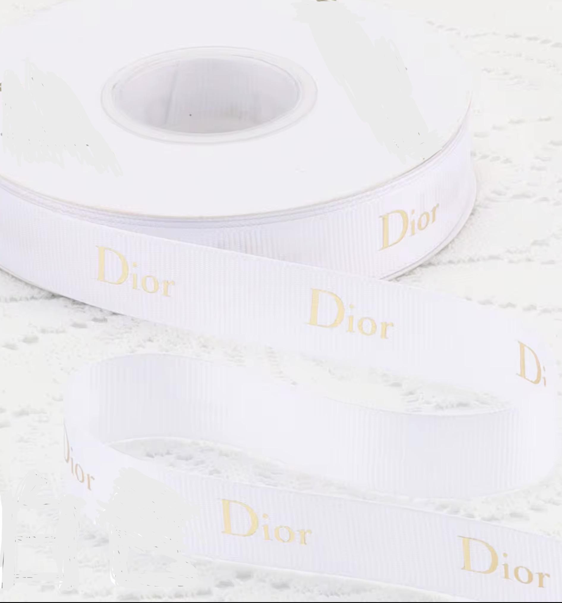 White Gold Branded Ribbed 7/8" Ribbon