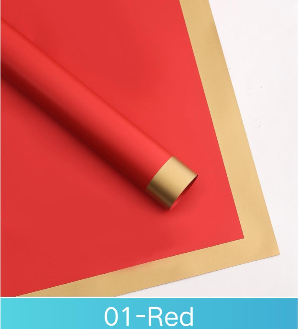 Gold Trim Red Paper