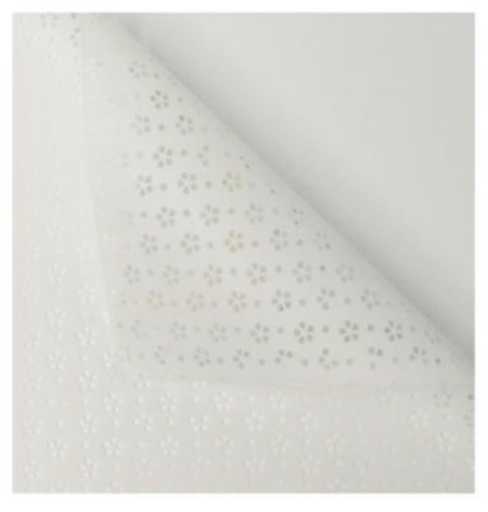 Textured Flower Wrapping Paper — White