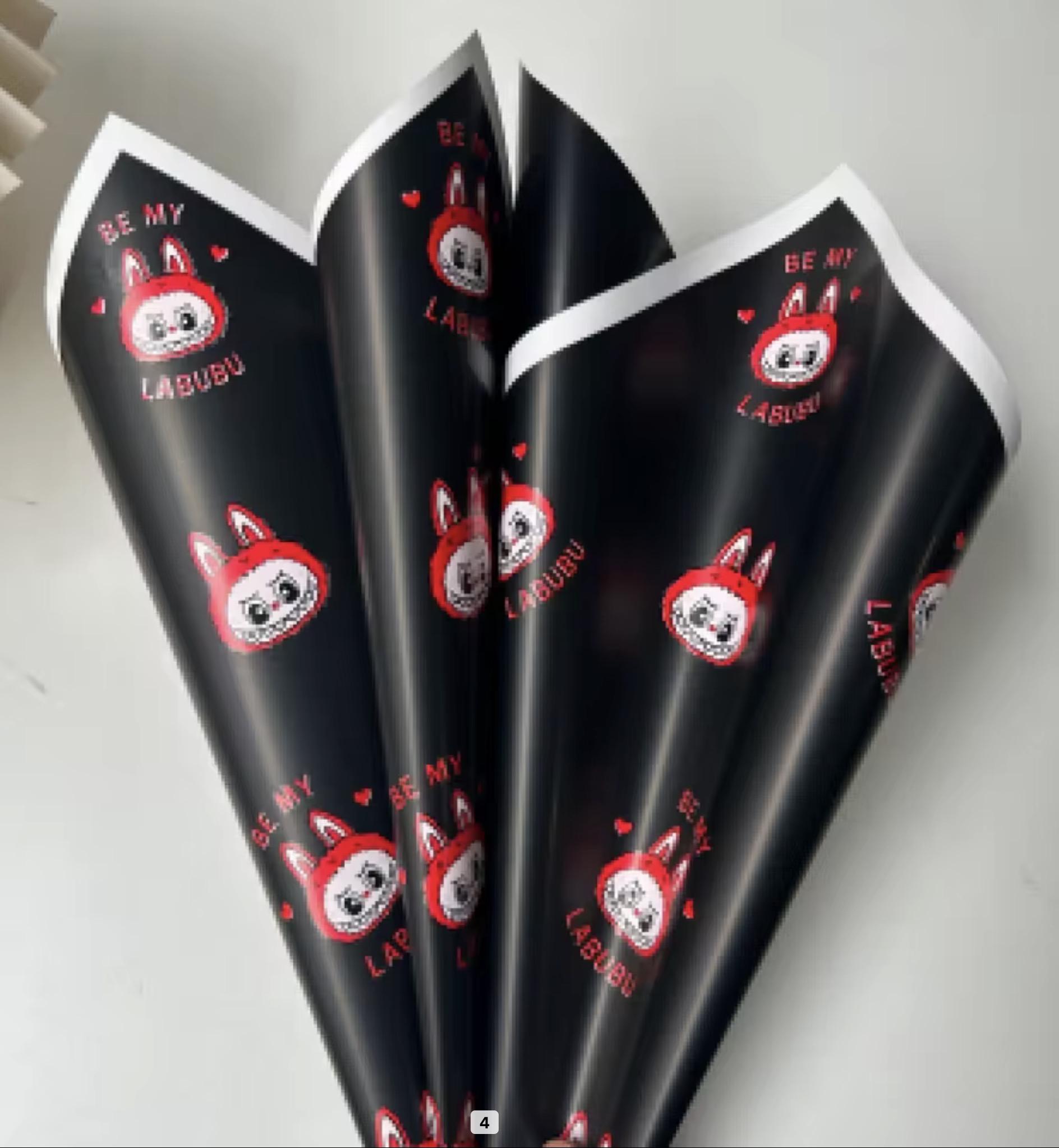 Graphic Labubu Monster Paper in Black