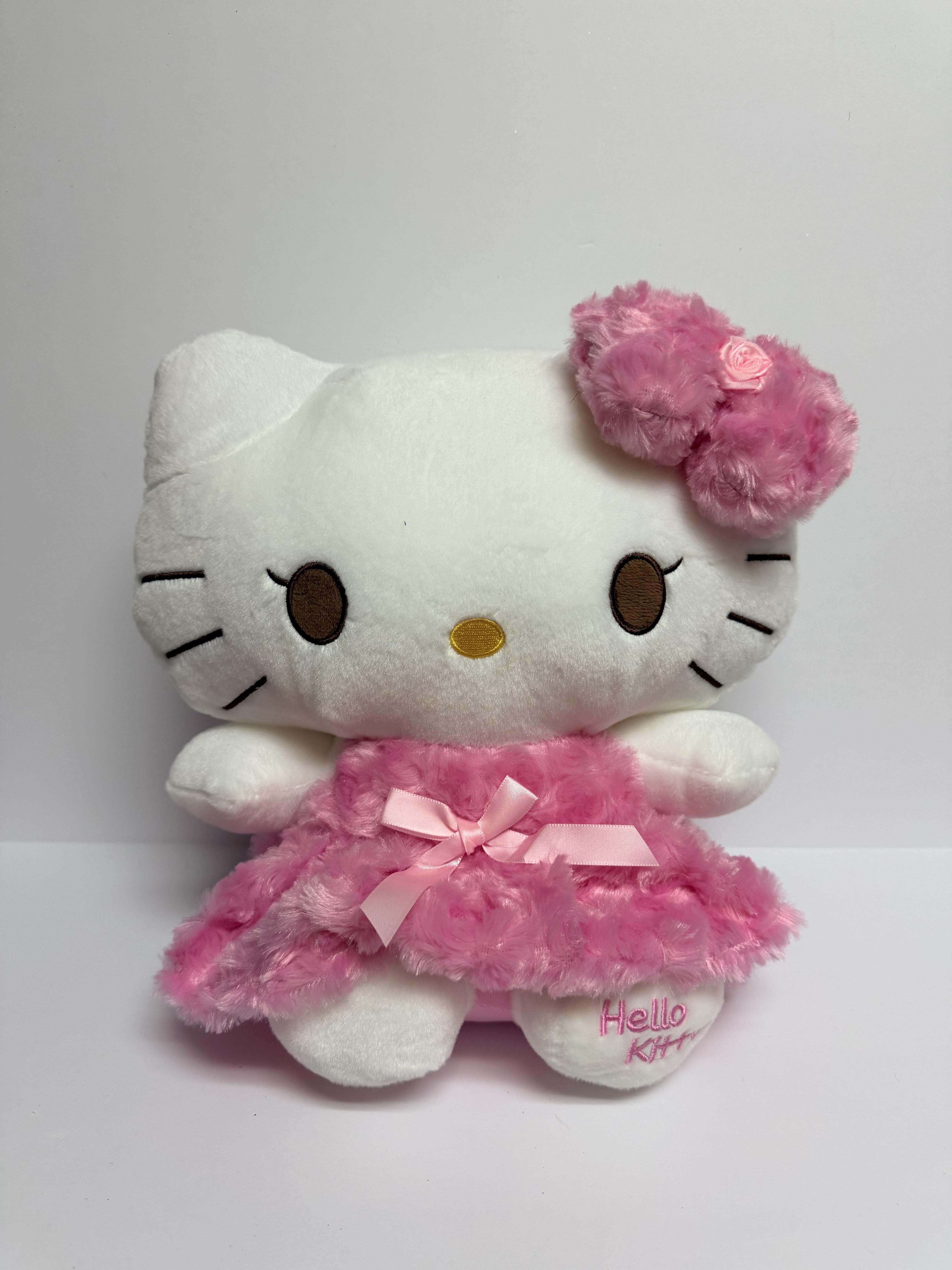 Cartoon Kitty in Pink Dress 13" Plushie