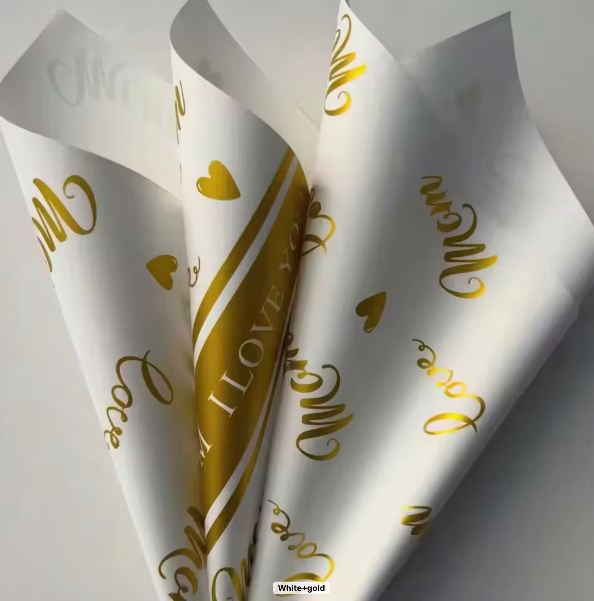 Mother's Day Flower Wrapping Paper — White