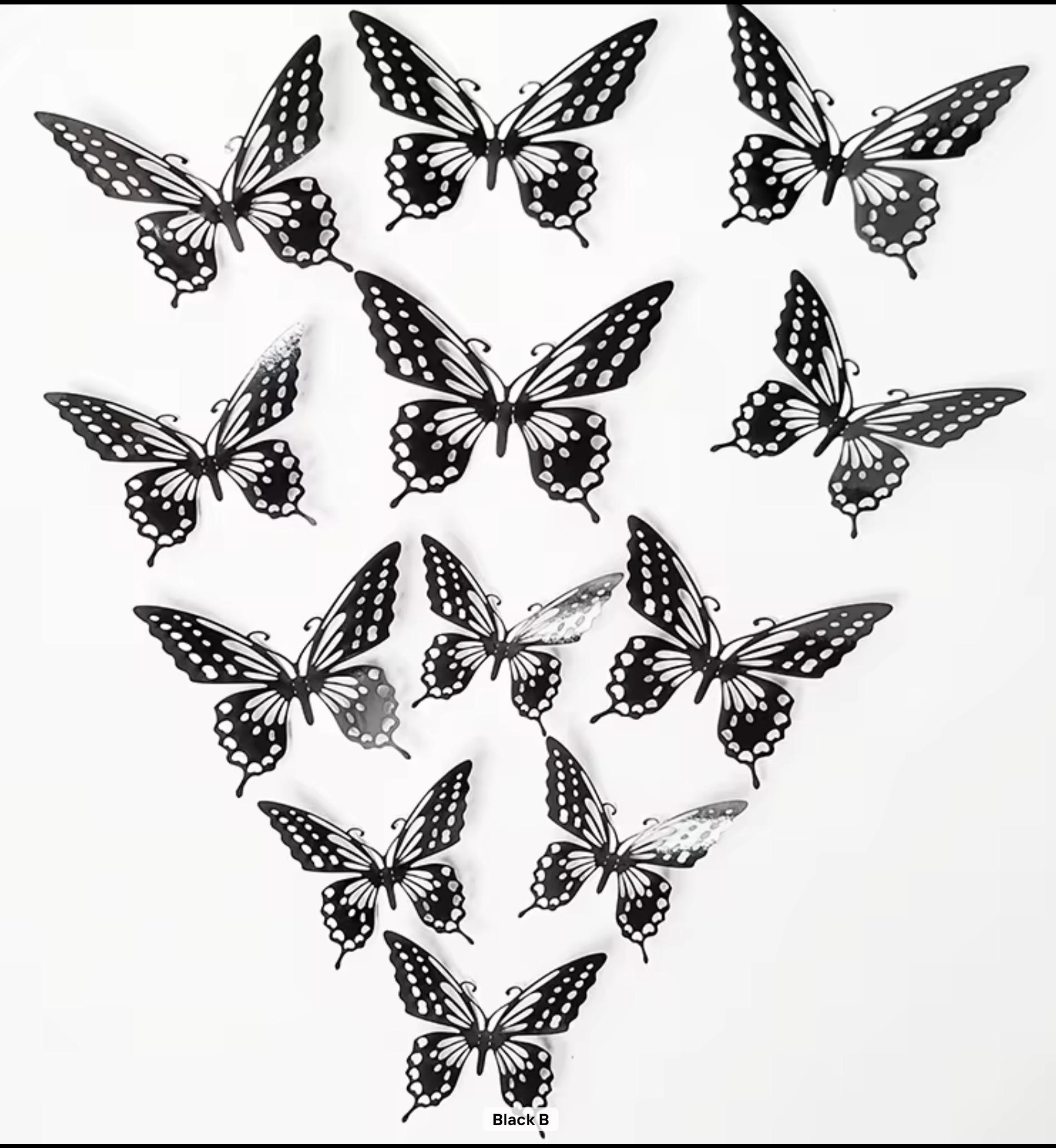 Foil Black Butterflies