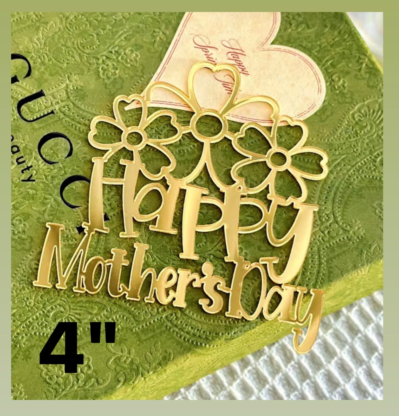 Happy Mother's Day Topper — Gold