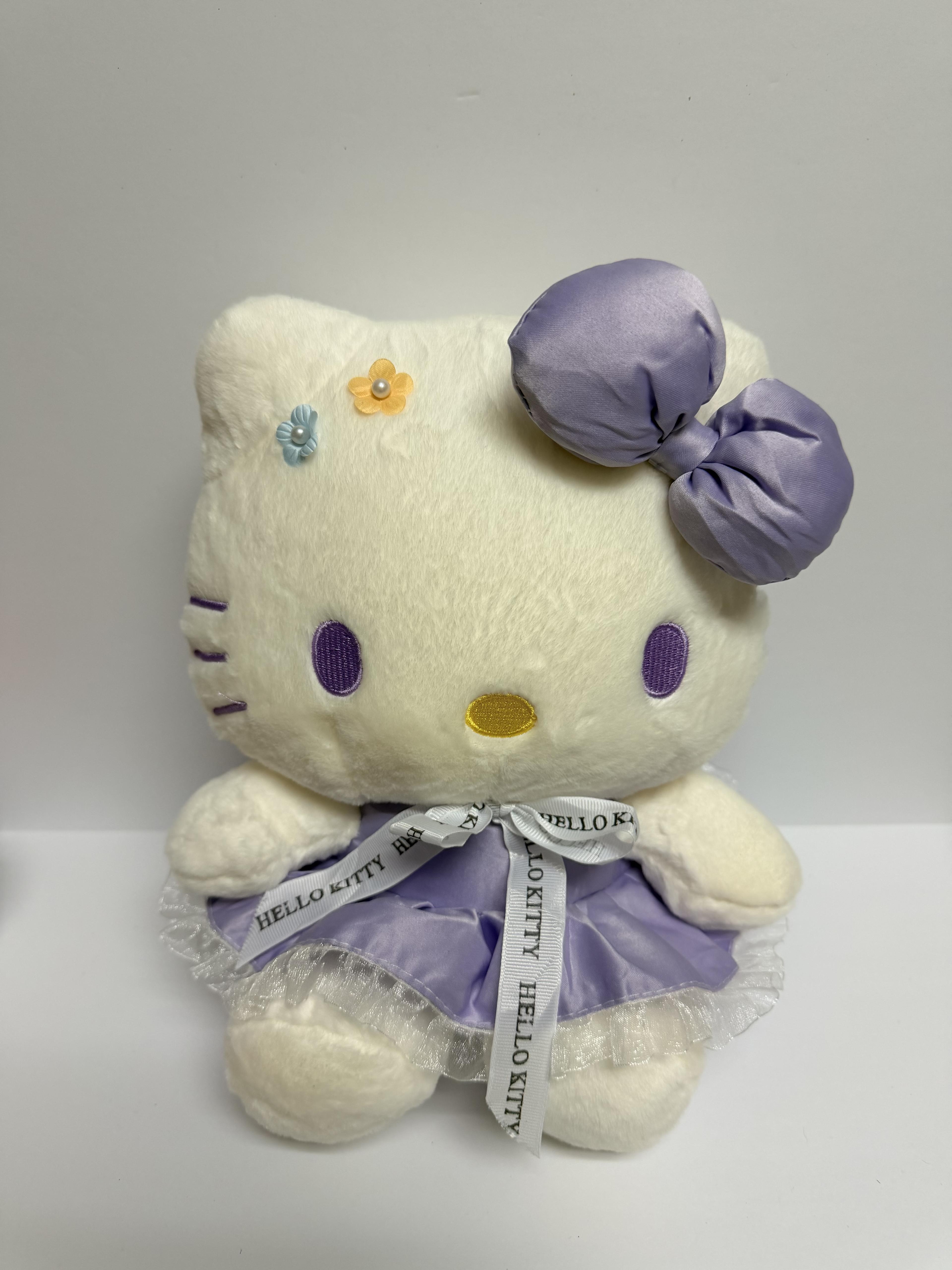 Cartoon Kitty in Purple Dress 11" Plushie